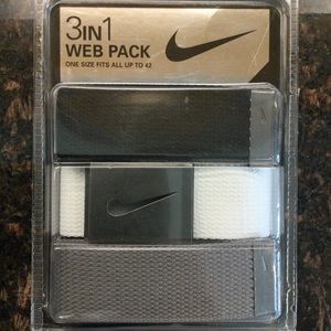 Nike - 3 in 1 pack canvas belts and buckle